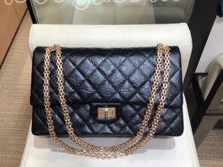 CHANEL エイジド カーフスキン 2.55 ラージ ハンドバッグ A37587 Y04634 C3906 シャネル バッグ スーパーコピー  レディース ショルダーバッグ ブラック