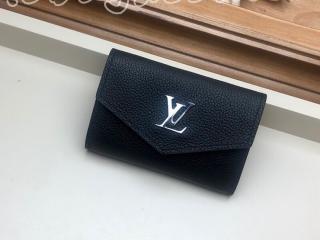 M63921 ルイヴィトン カーフ 財布 スーパーコピー 「LOUIS VUITTON」 ポルトフォイユ･ロックミニ レディース 三つ折り財布 2色可選択 ノワール