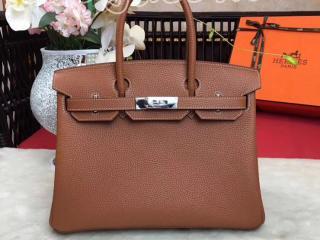 エルメス バーキン 30cm シルバー金具 ハンドバッグBirkin 土黄 国産牛革