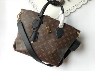 M44347 ルイヴィトン モノグラム バッグ スーパーコピー 「LOUIS VUITTON」 フラワー・ジップド トート MM ハンドバッグ レディース ショルダーバッグ 3色可選択 ノワール