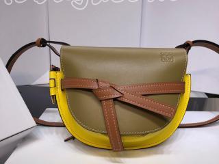 321.54.T20-0010245793 ロエベ ゲート バッグ コピー LOEWE Gate スモールバッグ レディース ショルダーバッグ リーフ/イエロー