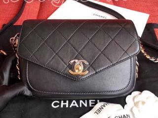 AS0413 B00137 94305 シャネル バッグ コピー CHANEL カーフスキン フラップ バッグ レディース ショルダーバッグ 2色可選択 ブラック