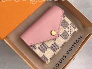 N60168 ルイヴィトン ダミエ・アズール 財布 スーパーコピー 「LOUIS VUITTON」 ポルトフォイユ・ゾエ レディース 三つ折り財布 2色可選択 オードローズ