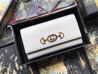 573612 1B90X 9022 グッチ 長財布 コピー GUCCI 〔グッチ ズゥミ〕オンライン限定 レザー コンチネンタルウォレット レディース 二つ折り財布 4色可選択 ホワイト