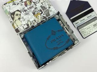 2MO513_2MB8_F0XWJ プラダ 財布 コピー PRADA Saffiano 「サフィアーノ」レザー 財布 メンズ 二つ折り財布 ネイビー/ブルー