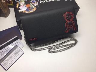 1DH044_2CEW_F0D9A プラダ バッグ コピー PRADA プラダマリア 「サフィアーノ」 レザー レディース ミニショルダーバッグ ブラック