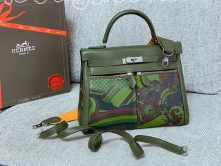 kelly3205 エルメス ケリー バッグ スーパーコピー HERMES Kelly Lakis 32 Swift革 ハンドバッグ レディース ショルダーバッグ 5色可選択