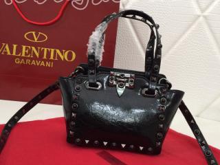 MW2B0861BOL 0NO-S ヴァレンティノ バッグ コピー VALENTINO ロックスタッズ ミニ トートバッグ レディース ショルダーバッグ