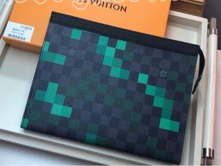 N60176 ルイヴィトン ダミエ・グラフィット バッグ コピー 「LOUIS VUITTON」 ポシェット・ヴォワヤージュ MM メンズ クラッチバッグ