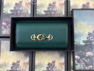 573612 1B90X 3154 グッチ 長財布 コピー GUCCI 〔グッチ ズゥミ〕オンライン限定 レザー コンチネンタルウォレット レディース 二つ折り財布 4色可選択 ダークグリーン