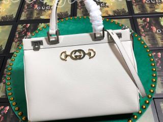 564714 1B90X 9022 グッチ バッグ スーパーコピー GUCCI 〔グッチ ズゥミ〕ミディアム トップハンドルバッグ レディース ショルダーバッグ 4色可選択 ホワイト