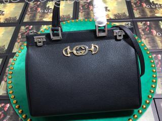 564714 1B90X 1000 グッチ バッグ コピー GUCCI 〔グッチ ズゥミ〕ミディアム トップハンドルバッグ レディース ショルダーバッグ 4色可選択 ブラック