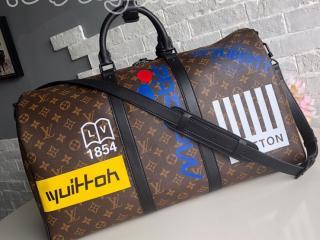 M44642 ルイヴィトン モノグラム バッグ コピー 「LOUIS VUITTON」 キーポル・バンドリエール 50 メンズ ボストンバッグ 2色可選択 マロン