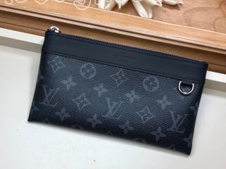 M44323 ルイヴィトン モノグラム･エクリプス 財布 スーパーコピー 「LOUIS VUITTON」 ポシェット・ディスカバリー PM メンズ ラウンドファスナー財布