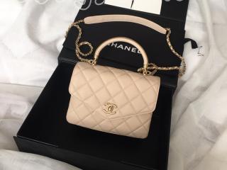 AS0625 B00382 N0894 シャネル バッグ スーパーコピー CHANEL 19SS カーフスキン スモール トップハンドル フラップ バッグ レディース ショルダーバッグ 3色可選択 ベージュ