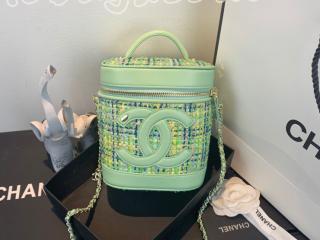 AS0323 B00176 シャネル バッグ コピー CHANEL 19SS ツイード & ラムスキン ヴァニティー ケース ショルダーバッグ 2色可選択