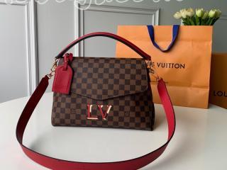 N40176 ルイヴィトン ダミエ・エベヌ バッグ コピー 「LOUIS VUITTON」 ボブール ハンドバッグ レディース ショルダーバッグ 2色可選択 スカーレット