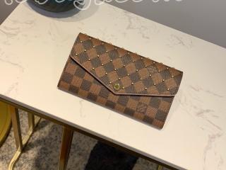 N60249 ルイヴィトン ダミエ・エベヌ 長財布 コピー 「LOUIS VUITTON」 ポルトフォイユ・サラ レディース 二つ折り財布