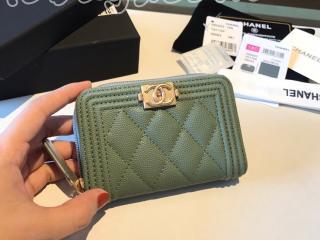 A81467 Y83621 P0152 ボーイ シャネル 財布 スーパーコピー BOY CHANEL ジップ カードケース グレインド カーフスキン レディース ラウンドファスナー財布 9色可選択