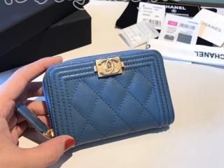 A81467 Y83621 P0155 ボーイ シャネル 財布 コピー BOY CHANEL ジップ カードケース グレインド カーフスキン レディース ラウンドファスナー財布 9色可選択