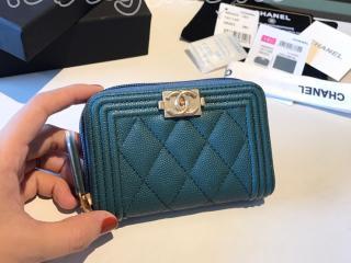 A81467 Y83621 P0157 ボーイ シャネル 財布 コピー BOY CHANEL ジップ カードケース グレインド カーフスキン レディース ラウンドファスナー財布 9色可選択