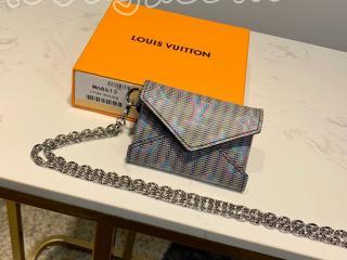 M68613 ルイヴィトン モノグラム 財布 コピー 「LOUIS VUITTON」 キリガミ ネックレス レディース 二つ折り財布 ブルー