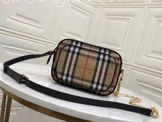 80159461 バーバリー バッグ コピー BURBERRY ヴィンテージチェック コットン カメラバッグ レディース ショルダーバッグ アーカイブベージュ