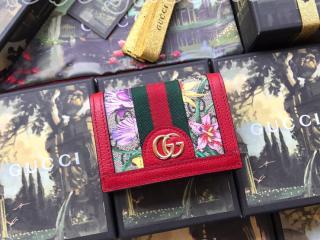 523155 92YBC 8722 グッチ 財布 スーパーコピー GUCCI 〔オフィディア〕GGフローラ カードケース ウォレット レディース 二つ折り財布