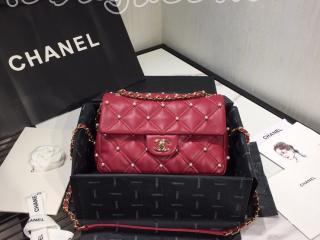 AS1202 B01474 CH702 シャネル バッグ スーパーコピー CHANEL ラムスキン & コスチューム パール フラップ バッグ レディース ショルダーバッグ 5色可選択