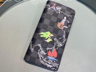 N40202 ルイヴィトン ダミエ・グラフィット 長財布 スーパーコピー 「LOUIS VUITTON」 ポルトフォイユ・ブラザ NM メンズ 二つ折り財布