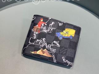 N60281 ルイヴィトン ダミエ・グラフィット 財布 コピー 「LOUIS VUITTON」 ポルトフォイユ・スレンダー NM メンズ 二つ折り財布