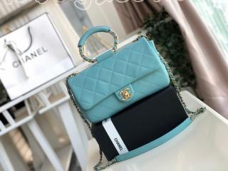 AS1358 B01917 N5330 シャネル バッグ スーパーコピー CHANEL 20新作 ラムスキン フラップ バッグ レディース ショルダーバッグ 3色可選択 ブルー