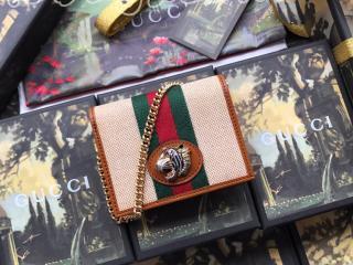 573790 98BDX 9684 グッチ 財布 スーパーコピー GUCCI 〔ラジャ〕チェーン付き カードケース（コインケース＆紙幣入れ付き） レディース 二つ折り財布 2色可選択 ベージュ