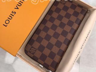 N61207 ルイヴィトン ダミエ・エベヌ 長財布 スーパーコピー 「LOUIS VUITTON」 ジッピーウォレット・ヴェルティカル メンズ ラウンドファスナー財布