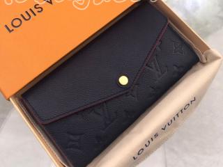 M62125 ルイヴィトン モノグラム・アンプラント 長財布 スーパーコピー 「LOUIS VUITTON」 ポルトフォイユ・サラ レディース 二つ折り財布 5色可選択 マリーヌルージュ