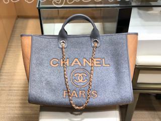 A93786 B01526 N5219 シャネル バッグ コピー CHANEL ウール フェルト & カーフスキン ラージ ショッピング バッグ レディース トートバッグ 4色可選択