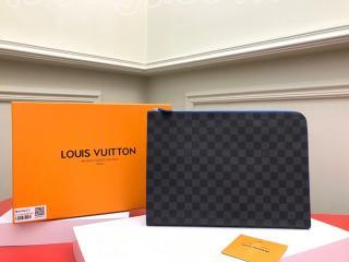 N64032 ルイヴィトン ダミエ･グラフィット バッグ スーパーコピー 「LOUIS VUITTON」 ポシェット・ジュール GM NM メンズ クラッチバッグ ブルー