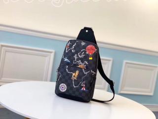 N40237 ルイヴィトン ダミエ・グラフィット バッグ スーパーコピー 「LOUIS VUITTON」 アヴェニュー・スリングバッグ ボディバッグ メンズ ショルダーバッグ