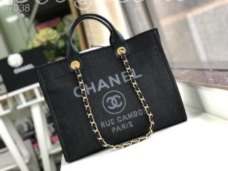 A66941-04 シャネル バッグ コピー CHANEL ショッピング バッグ ミックス ファイバー & カーフスキン レディース トートバッグ