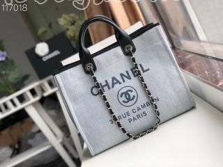 A66941-08 シャネル バッグ コピー CHANEL ショッピング バッグ ミックス ファイバー & カーフスキン レディース トートバッグ