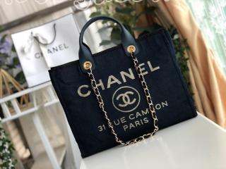 A66941-09 シャネル バッグ スーパーコピー CHANEL ショッピング バッグ ミックス ファイバー & カーフスキン レディース トートバッグ