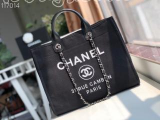 A66941-10 シャネル バッグ コピー CHANEL ショッピング バッグ ミックス ファイバー & カーフスキン レディース トートバッグ