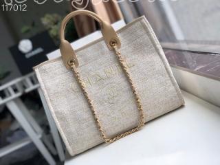 A66941-11 シャネル バッグ スーパーコピー CHANEL ショッピング バッグ ミックス ファイバー & カーフスキン レディース トートバッグ