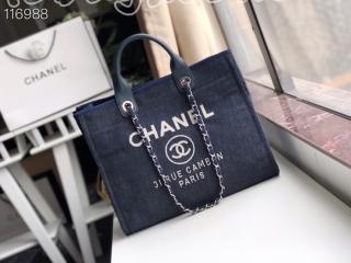 A66941-17 シャネル バッグ スーパーコピー CHANEL ショッピング バッグ ミックス ファイバー & カーフスキン レディース トートバッグ