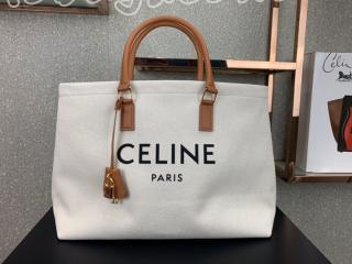 190062BNZ.02NT セリーヌ バッグ コピー CELINE Horizontal Cabas ホリゾンタル キャバス セリーヌ / ロゴプリント キャンバス & カーフスキン トートバッグ