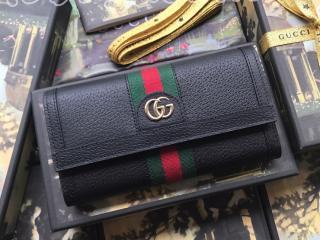 523153 DJ2DG 1060 グッチ 長財布 スーパーコピー GUCCI オフィディア コンチネンタルウォレット レディース 二つ折り財布 2色可選択 ブラック