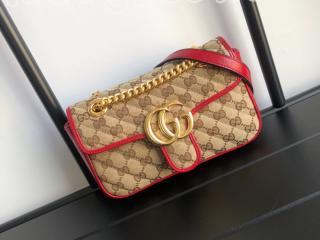 446744 HVKEG 8561 グッチ バッグ コピー GUCCI GG Marmont〔GGマーモント〕ミニ バッグ レディース ショルダーバッグ 2色可選択 レッド