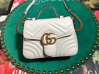 ‎547260 DTDIT 9022 グッチ バッグ スーパーコピー GUCCI 〔GGマーモント〕ミニ トップハンドルバッグ レディース ショルダーバッグ 4色可選択 ホワイト