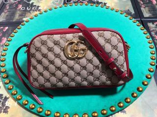 447632 HVKEG 8561 グッチ バッグ スーパーコピー GUCCI 〔GGマーモント〕スモール レディース ショルダーバッグ 2色可選択 レッド