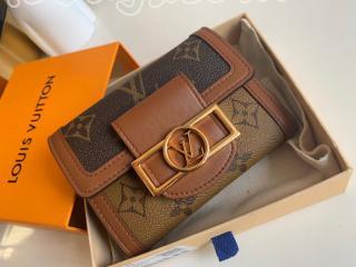 M68725 ルイヴィトン モノグラム・リバース 財布 コピー 「LOUIS VUITTON」 ポルトフォイユ・ドーフィーヌ コンパクト レディース 三つ折り財布